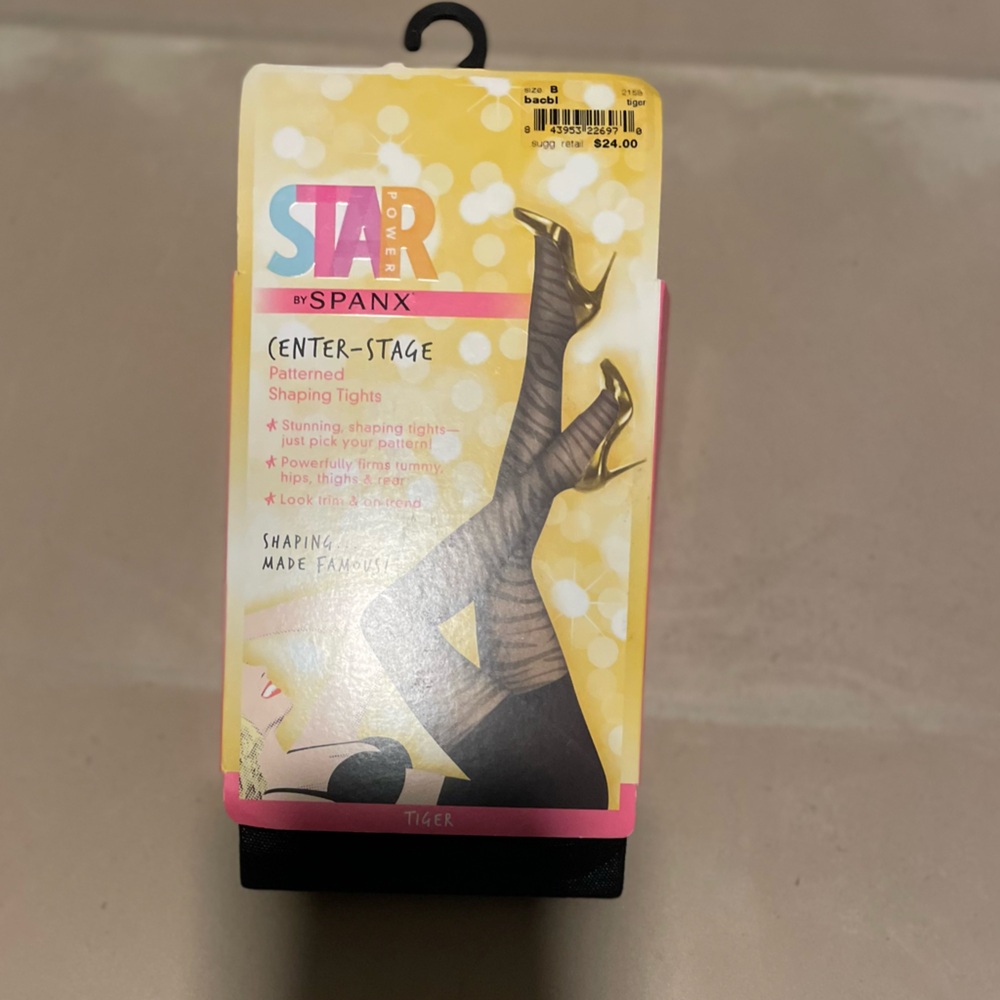 SPANX Black Patterned Shaping Tights